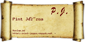 Pint Józsa névjegykártya